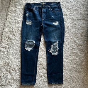 Lucky Brand Sienna Slim Boyfriend Jeans Distressed Dark Wash 4/27